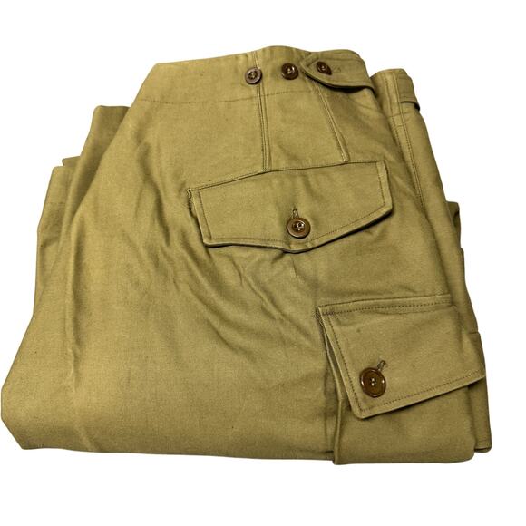 Seyntex Cargo Pants Mens 38x30 ACTUAL Vintage 1960 Dutch Military 90x80 Roll Tab - Picture 1 of 8